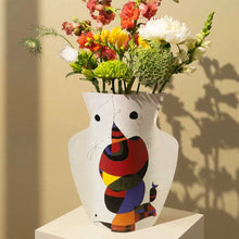 Load image into Gallery viewer, Ivory Paper Vase with art by Joan Miró
