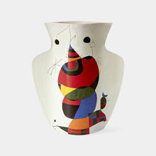 Load image into Gallery viewer, Ivory Paper Vase with art by Joan Miró