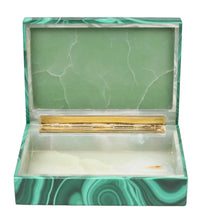 Load image into Gallery viewer, Malachite and Silver Box
