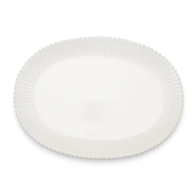 White Beaded Edge Serving Platter