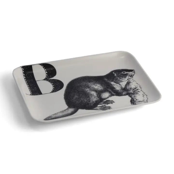 B Beaver Alphabet Tray