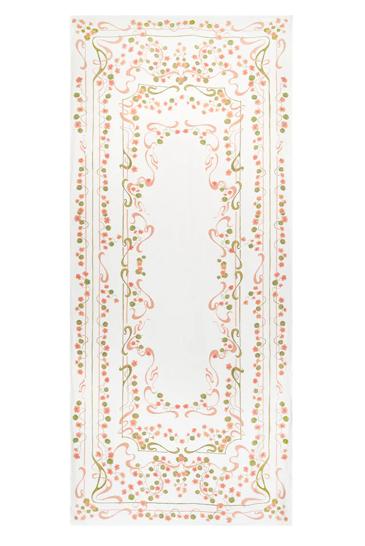 Capucines Nasturtium Linen Tablecloth