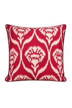 Load image into Gallery viewer, Embroidered Yellow Ikat Pillow
