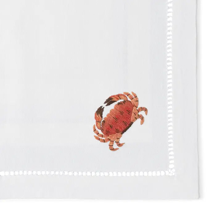 Crab Embroidered Napkin