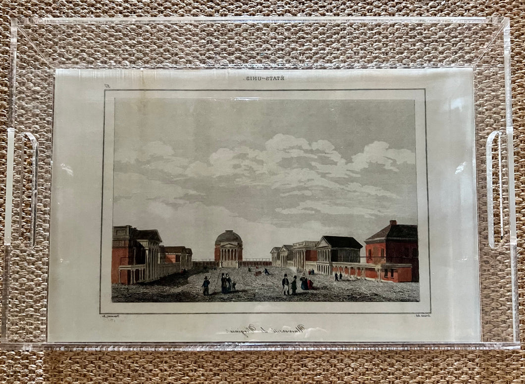 UVA Lawn Lucite Tray