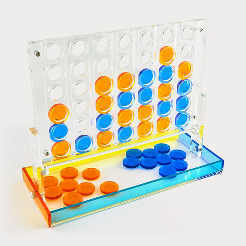 Acrylic Multicolor Connect Four Set