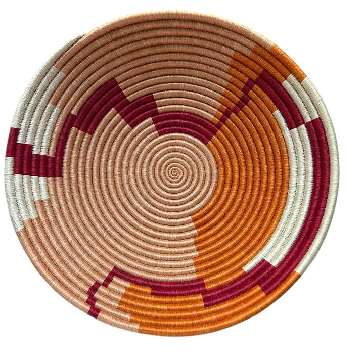 Rwanda African Bowl in Orange with Peach