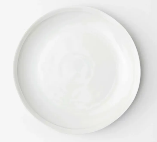 White Stoneware Salad Plate