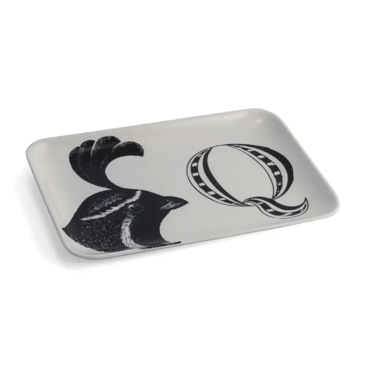 Q Quail Alphabet Tray