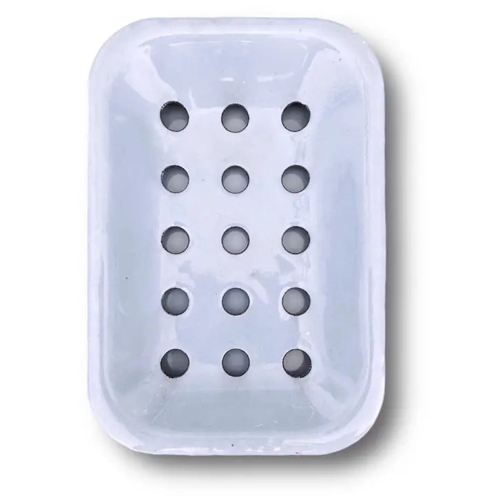 Enamel Soap Dish in Hydrangea