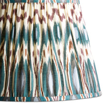 Load image into Gallery viewer, 16&quot; Empire Shade in Teal Ikat Print

