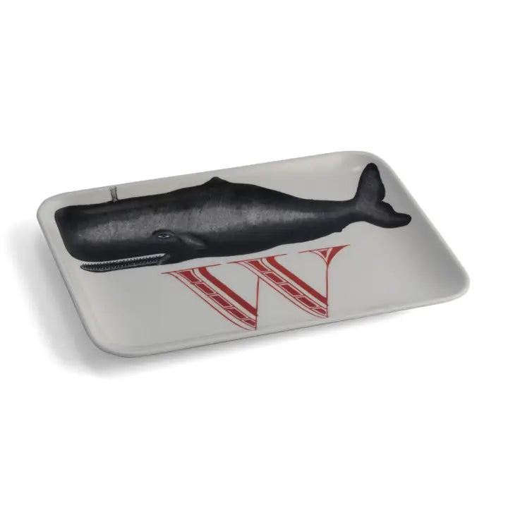 W Whale Alphabet Tray