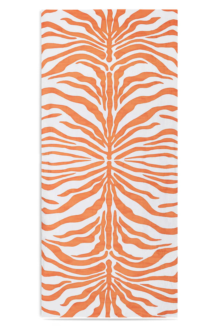 Orange Zebra Linen Tablecloth