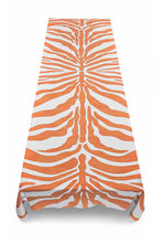 Load image into Gallery viewer, Orange Zebra Linen Tablecloth
