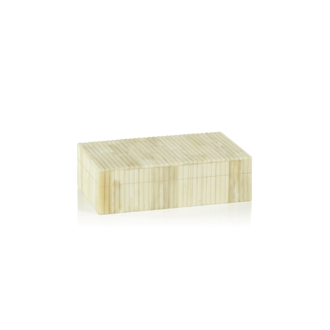 Small Ribbed Bone Box