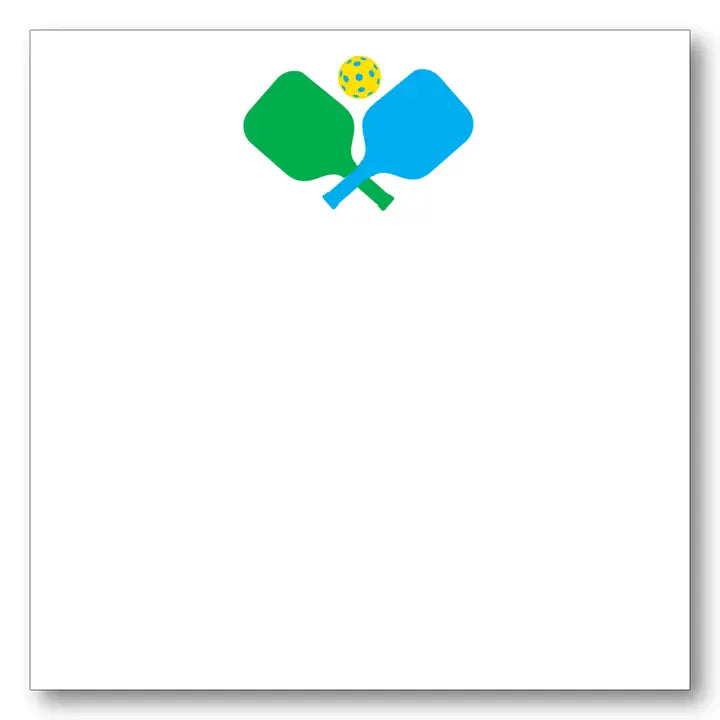 Green and Blue Pickleball Paddle Note Block
