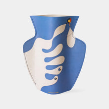 Load image into Gallery viewer, Blue Paper Vase with art by Joan Miró
