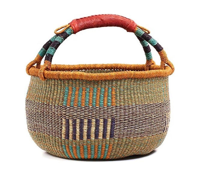 Bolga Ghana Basket in Burnt Orange