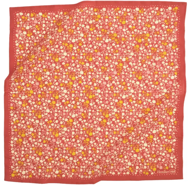 Red Floral Printed Bandana