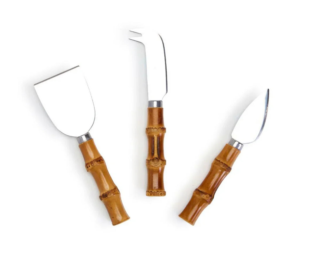 Set of 3 Bamboo Cheese Knives