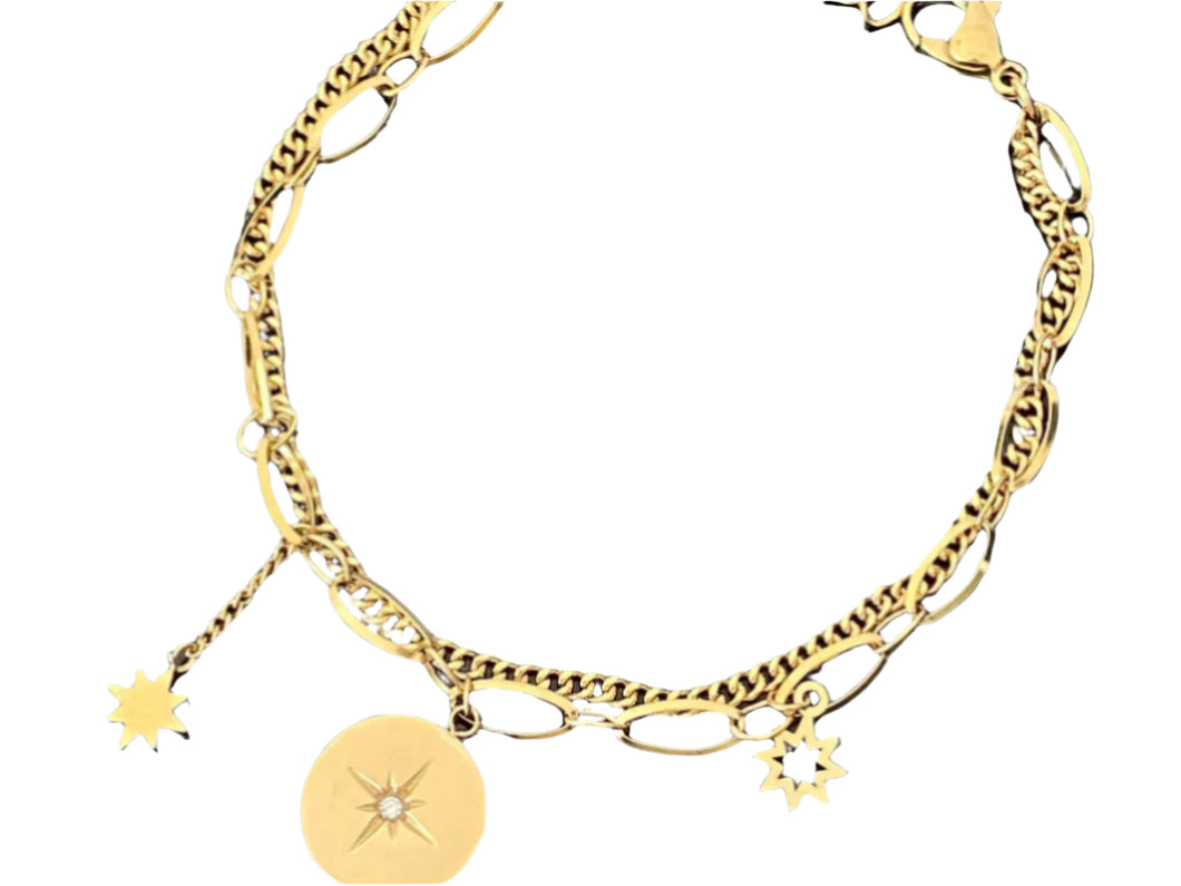 Celestial Paperclip Bracelet