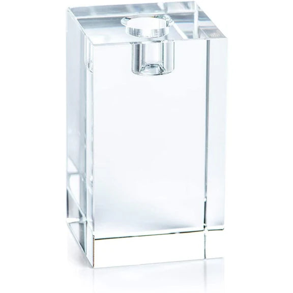 Large Square Crystal Candle Holder