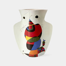 Load image into Gallery viewer, Ivory Paper Vase with art by Joan Miró
