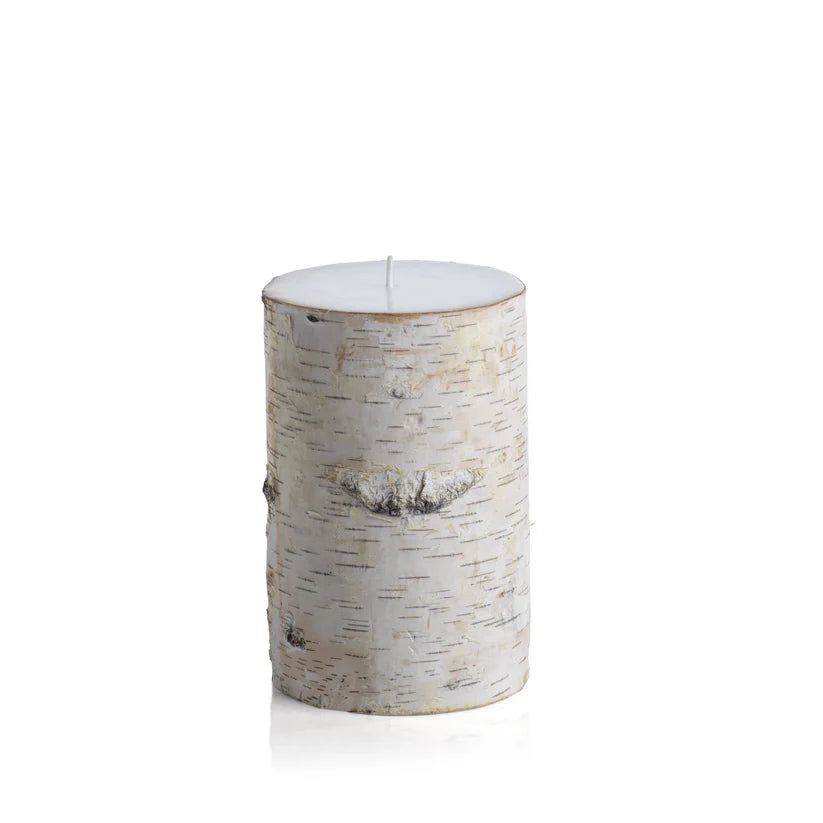 Birch Pillar Candle