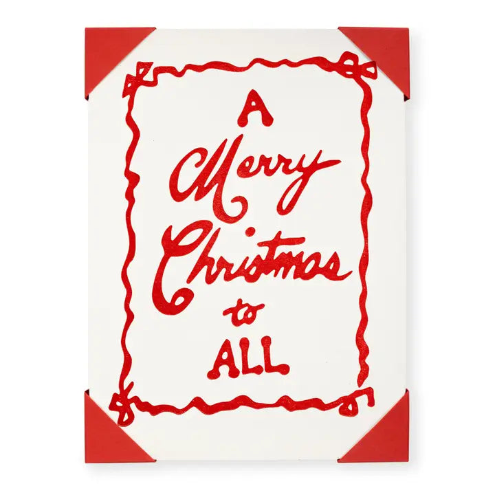 Merry Christmas to All Notelet Cards (5 Pack)