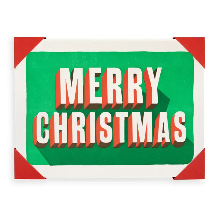 Merry Christmas Notelet Cards (5-Pack)