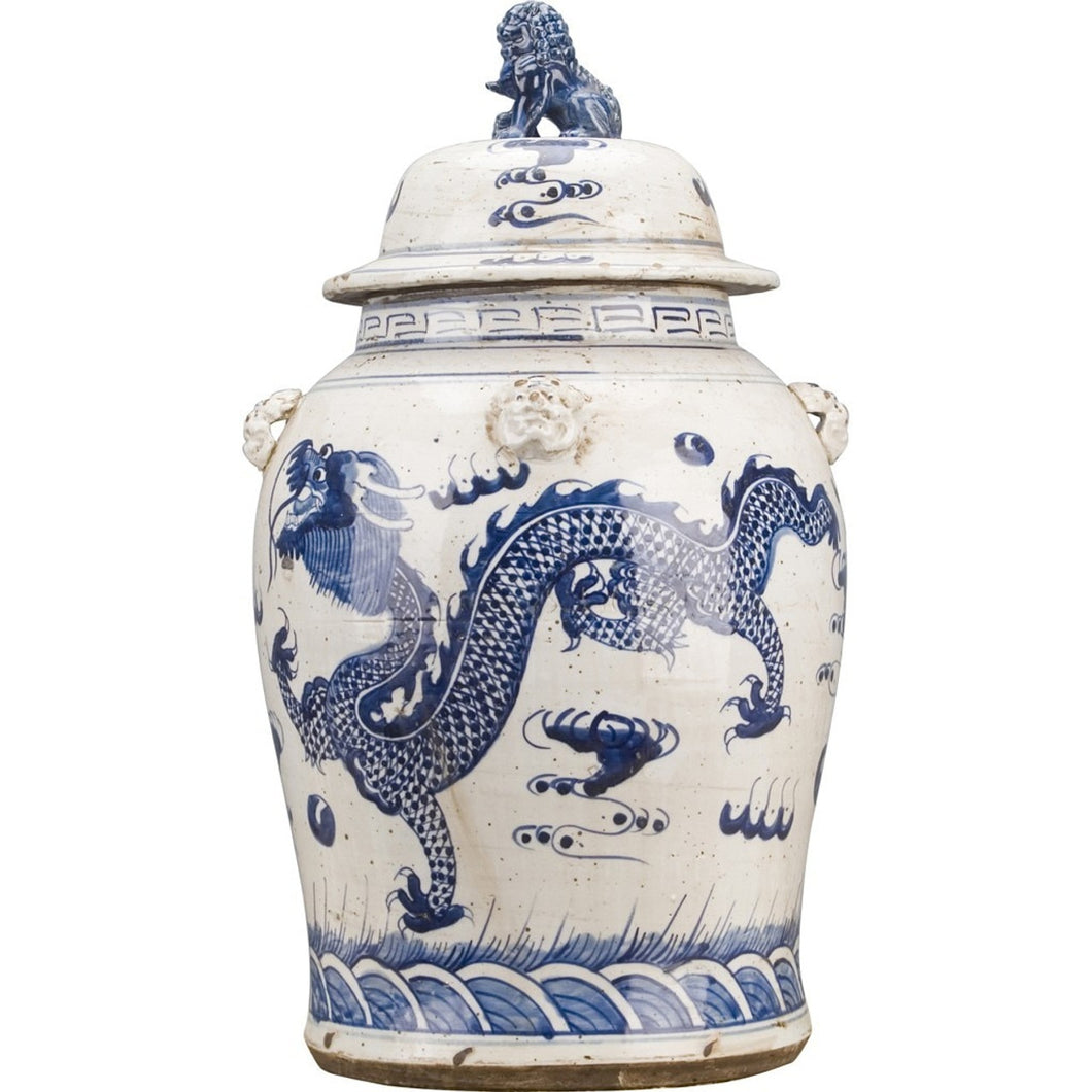 Temple Jar with Dragon Motif