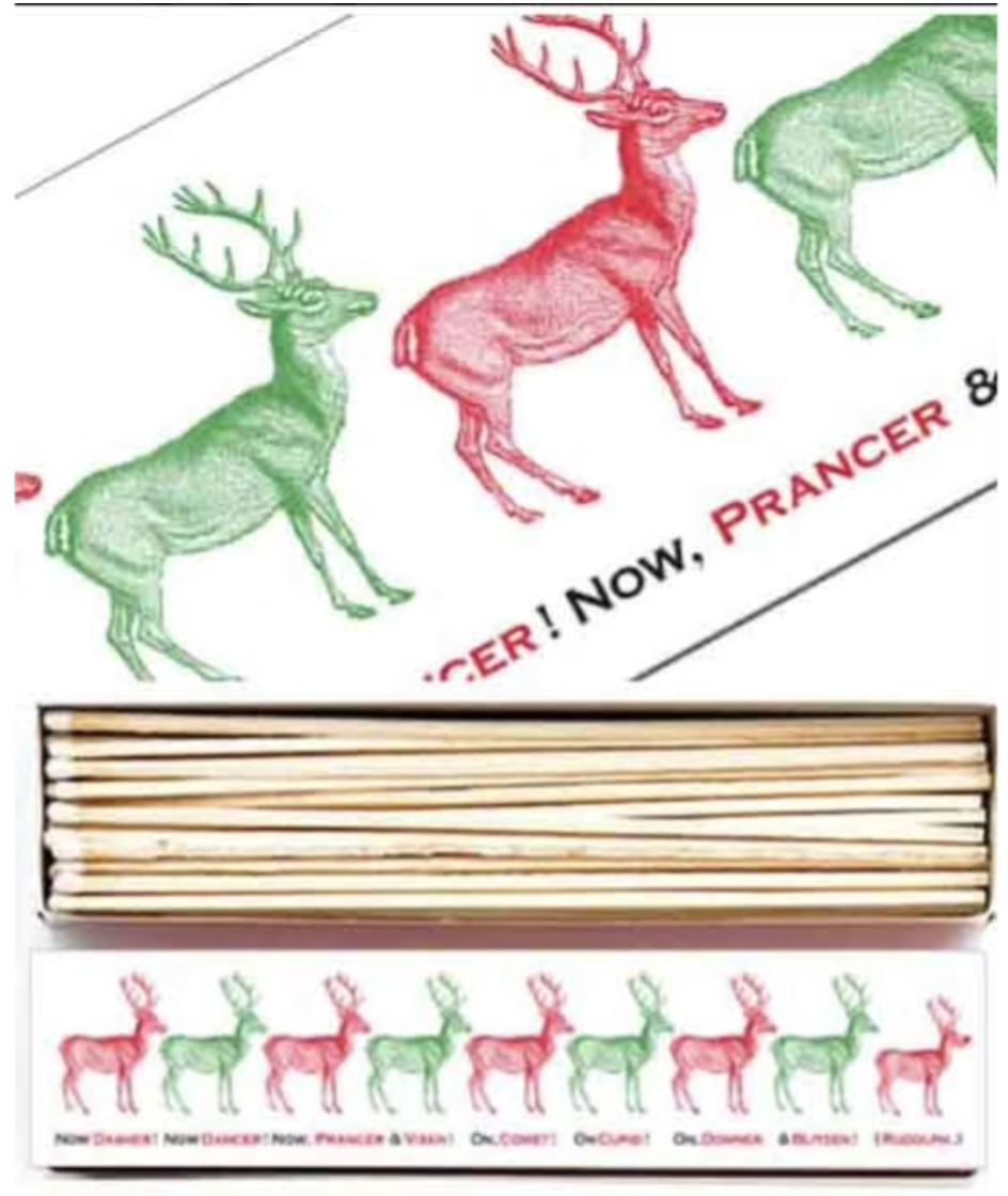 Reindeer Fireplace Matches