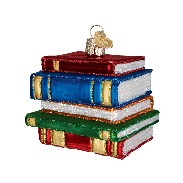 Stack of Books Ornament