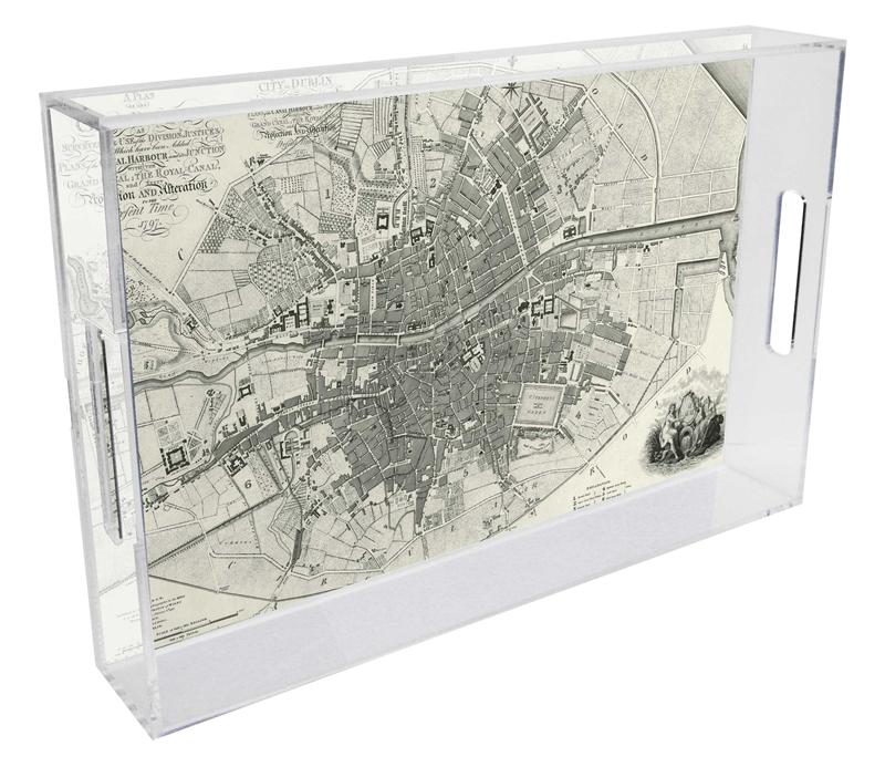 Map of Dublin Lucite Tray