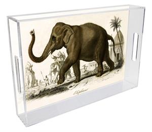 Elephant Lucite Tray