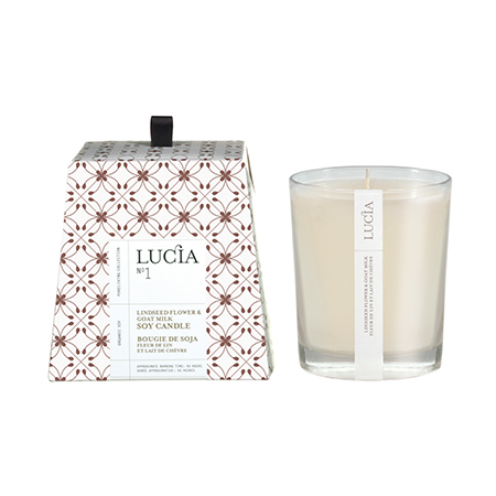 Linseed Flower and Goat Milk Soy Candle Small