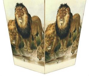 Lion Scene Wastepaper Basket