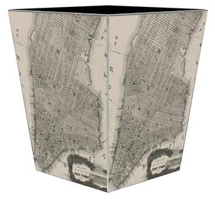 Map of New York City Wastepaper Basket
