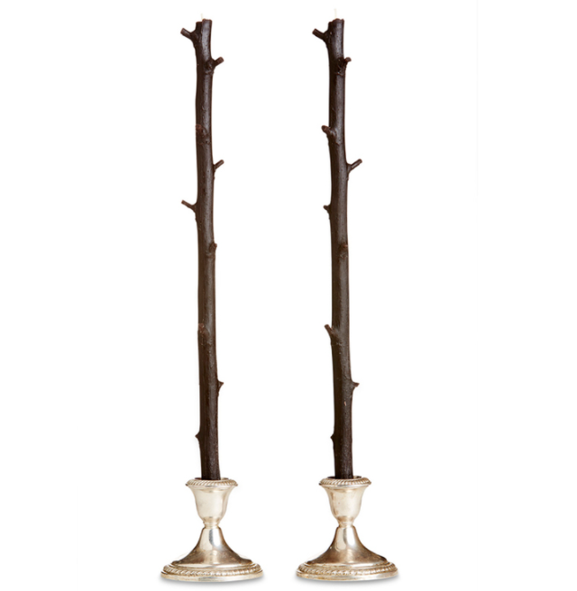 Stick Candle Pair Chocolate