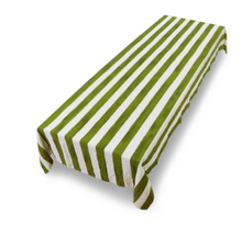 Load image into Gallery viewer, Green Stripe Tablecloth
